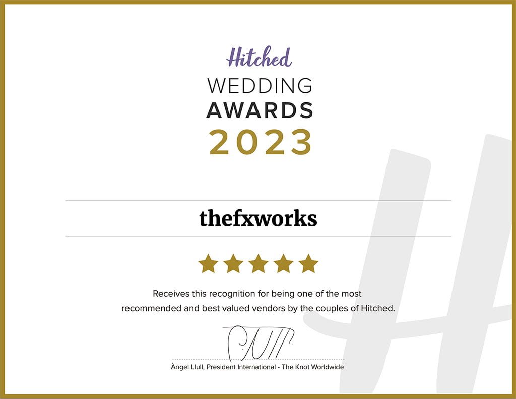 a certificate for the wedding awards.