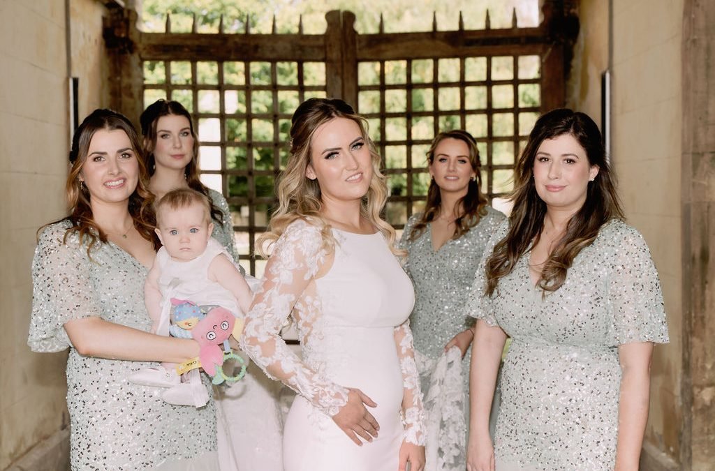 Orchardleigh House Weddings:a group of women standing next to each other.