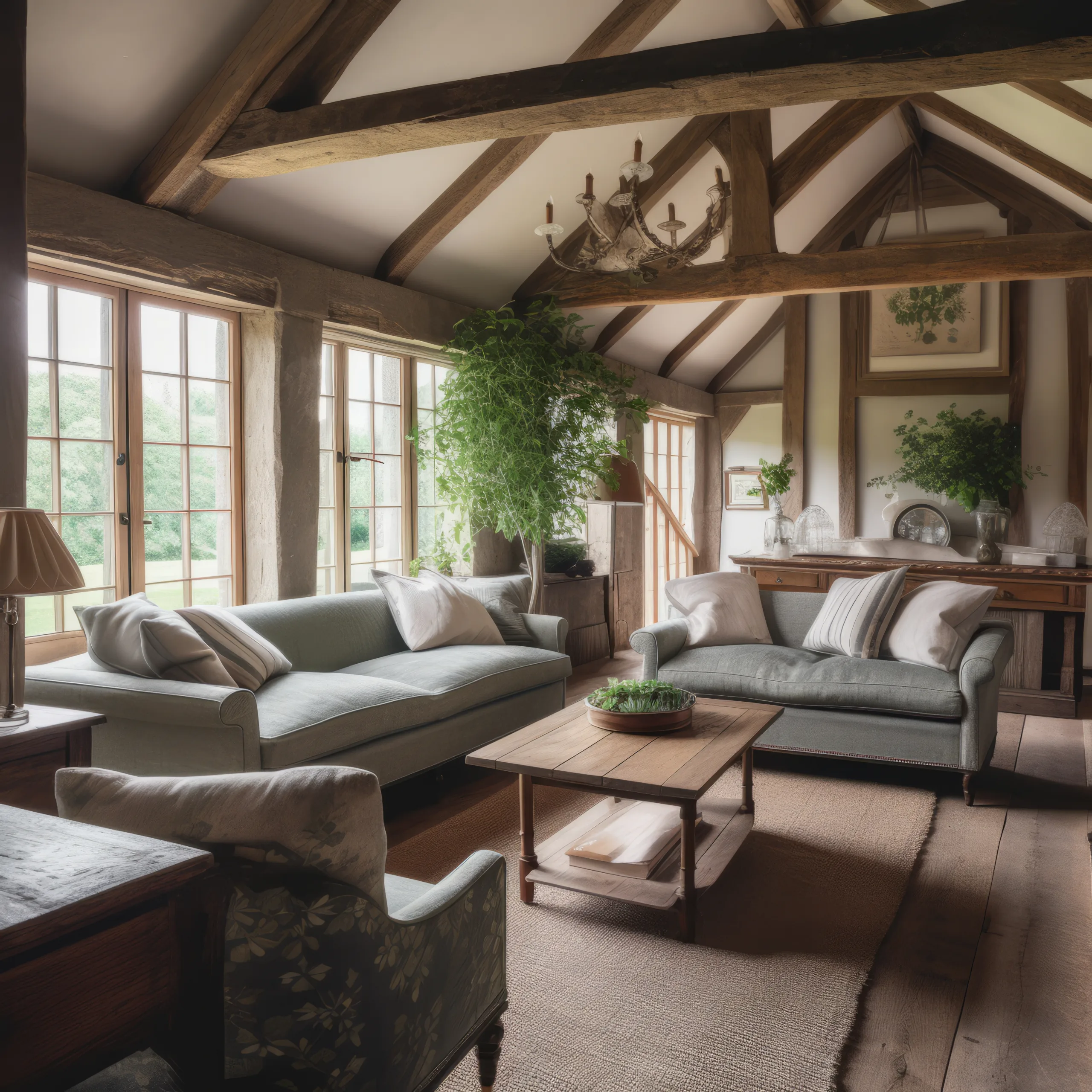 Interior design photography:a living room filled with furniture and windows.