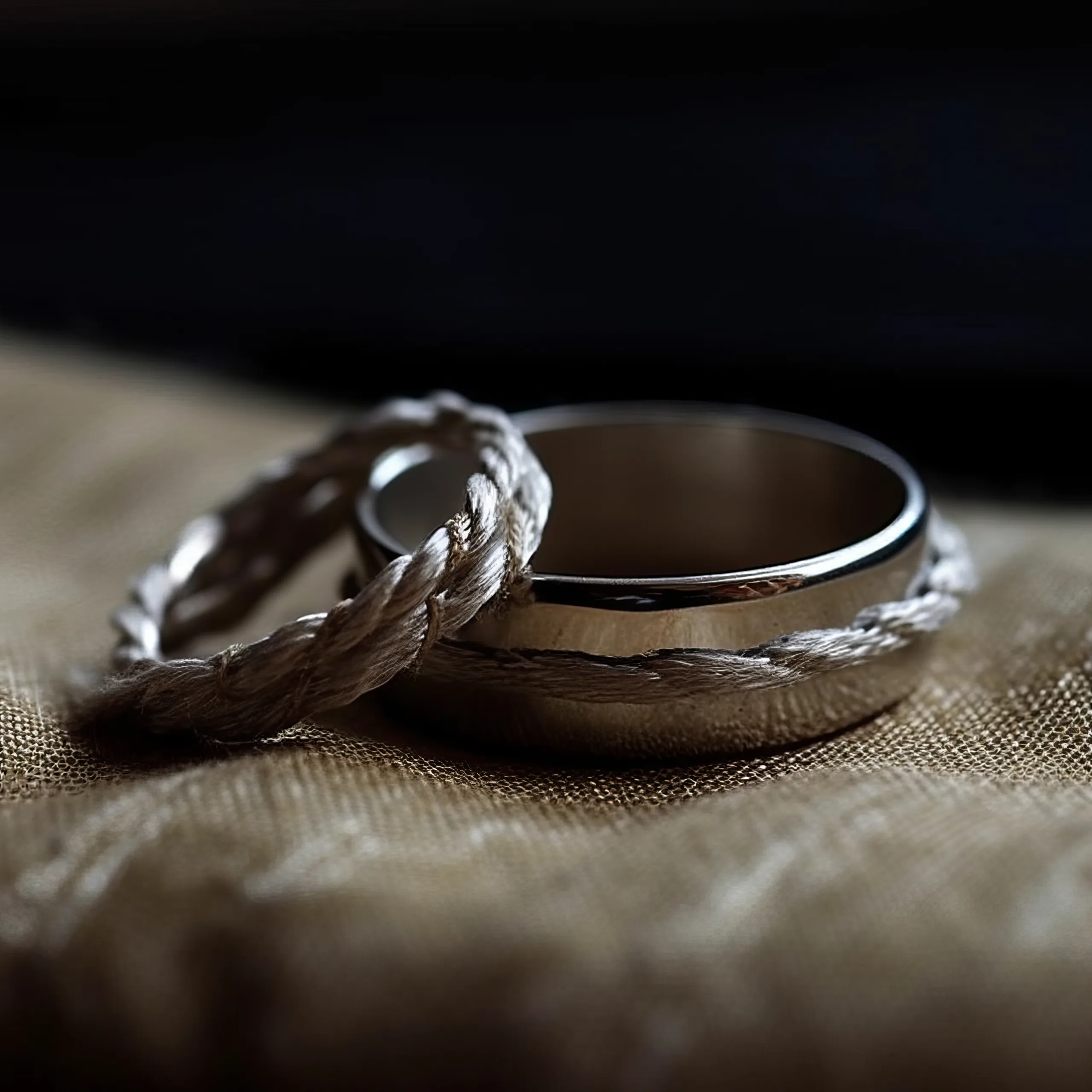Wedding rings or a wedding cake