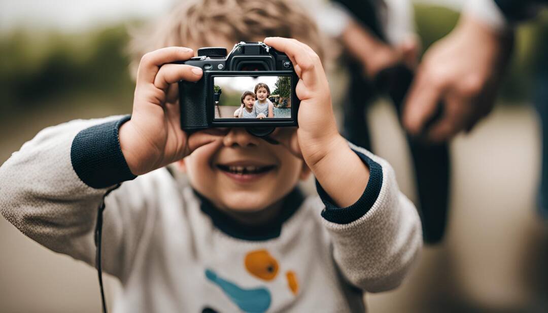 Child taking photo