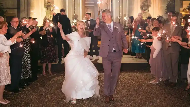 Orchardleigh Wedding Photographer sparklers at the wedding