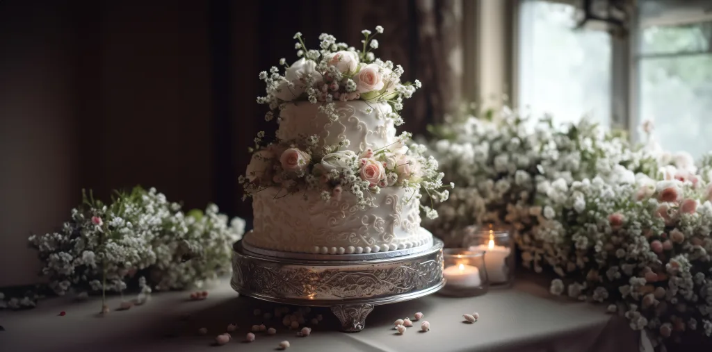 Wedding Cake taken at Court Farm Standerwick by thefxworks Wedding Photographer